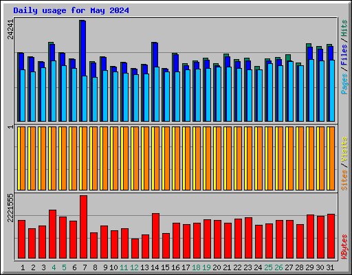 Daily usage for May 2024