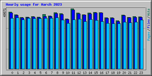 Hourly usage for March 2023