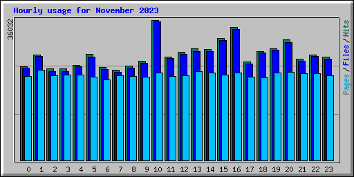 Hourly usage for November 2023