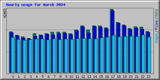 Hourly usage for March 2024