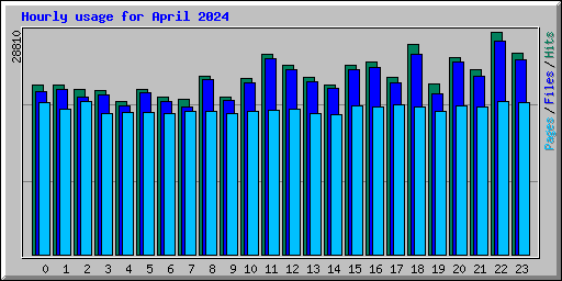 Hourly usage for April 2024