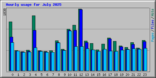 Hourly usage for July 2025