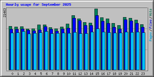 Hourly usage for September 2025