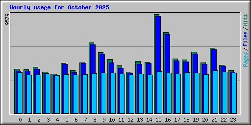 Hourly usage for October 2025