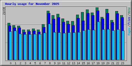 Hourly usage for November 2025