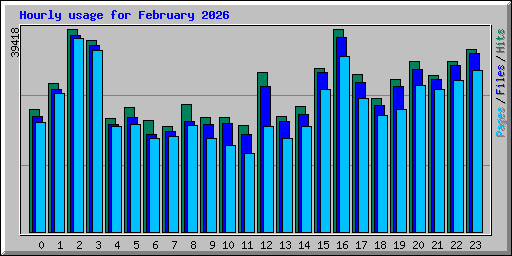 Hourly usage for February 2026