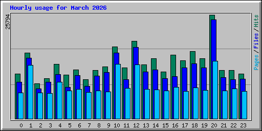 Hourly usage for March 2026